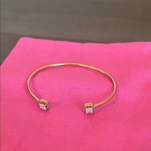 PANDORA ROSE SQUARE SPARKLE OPEN BANGLE